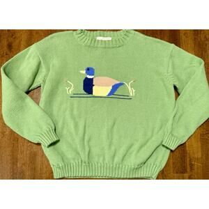 The Beaufort Bonnet Company TBBC Green Unisex Boys Duck Sweater Youth Size 12